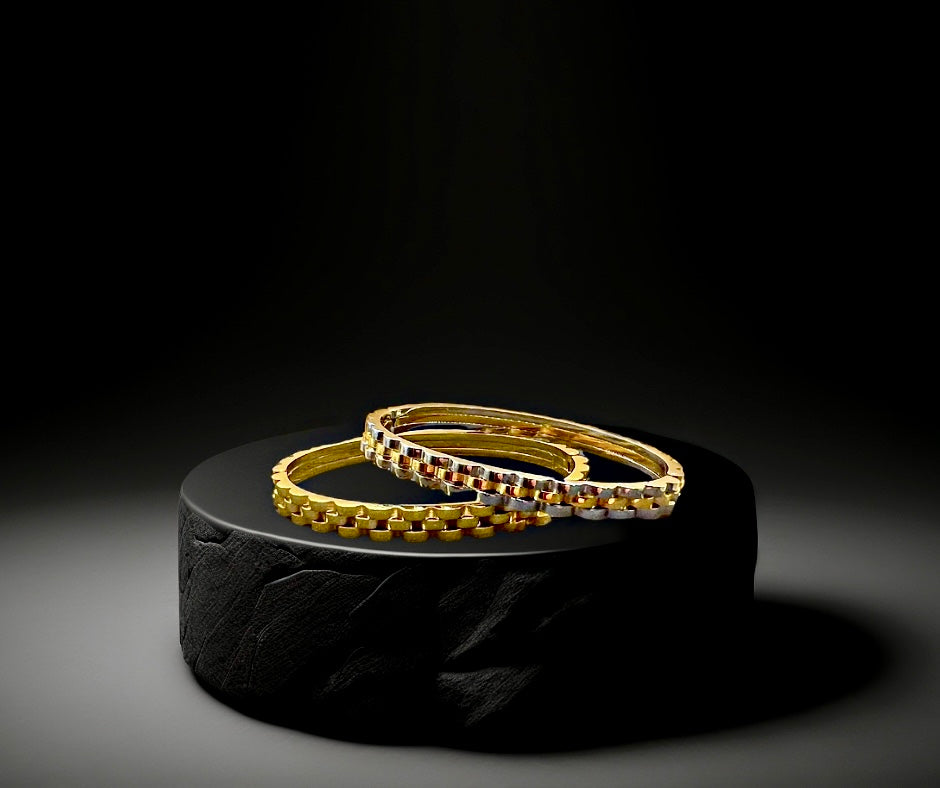 Bright Gold and Silver Rolly Bracelet